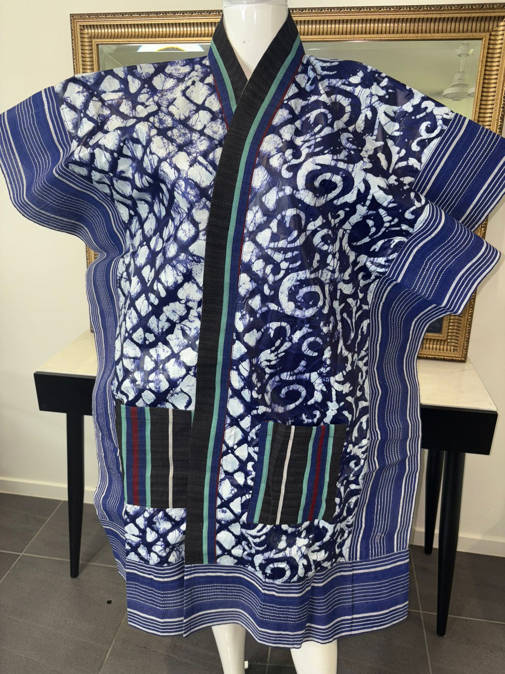 Adire kimono with ofi