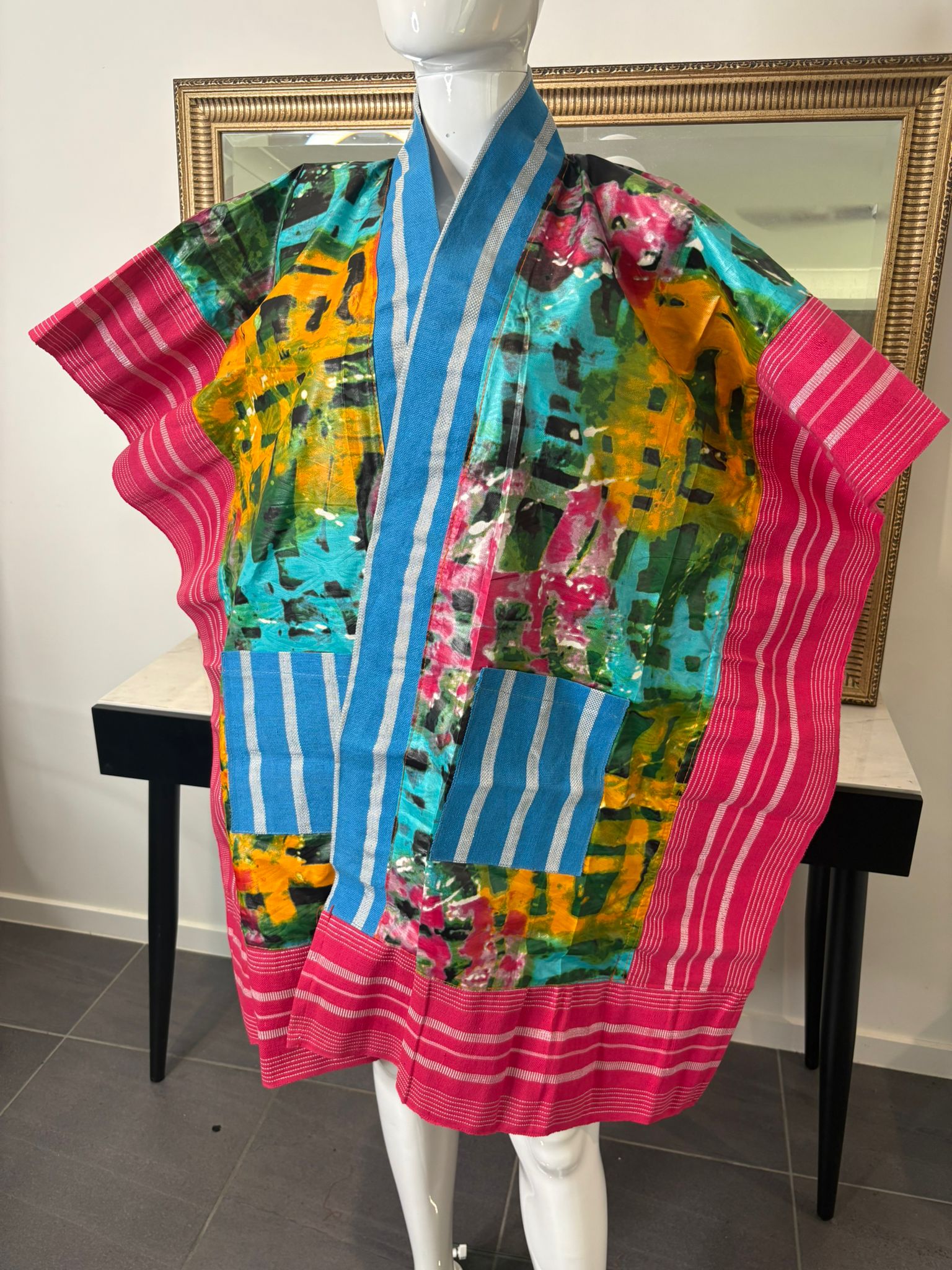 Adire kimono with ofi