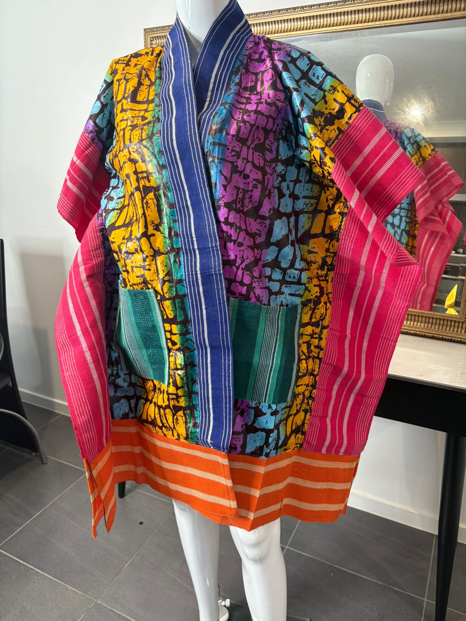 Adire kimono with ofi