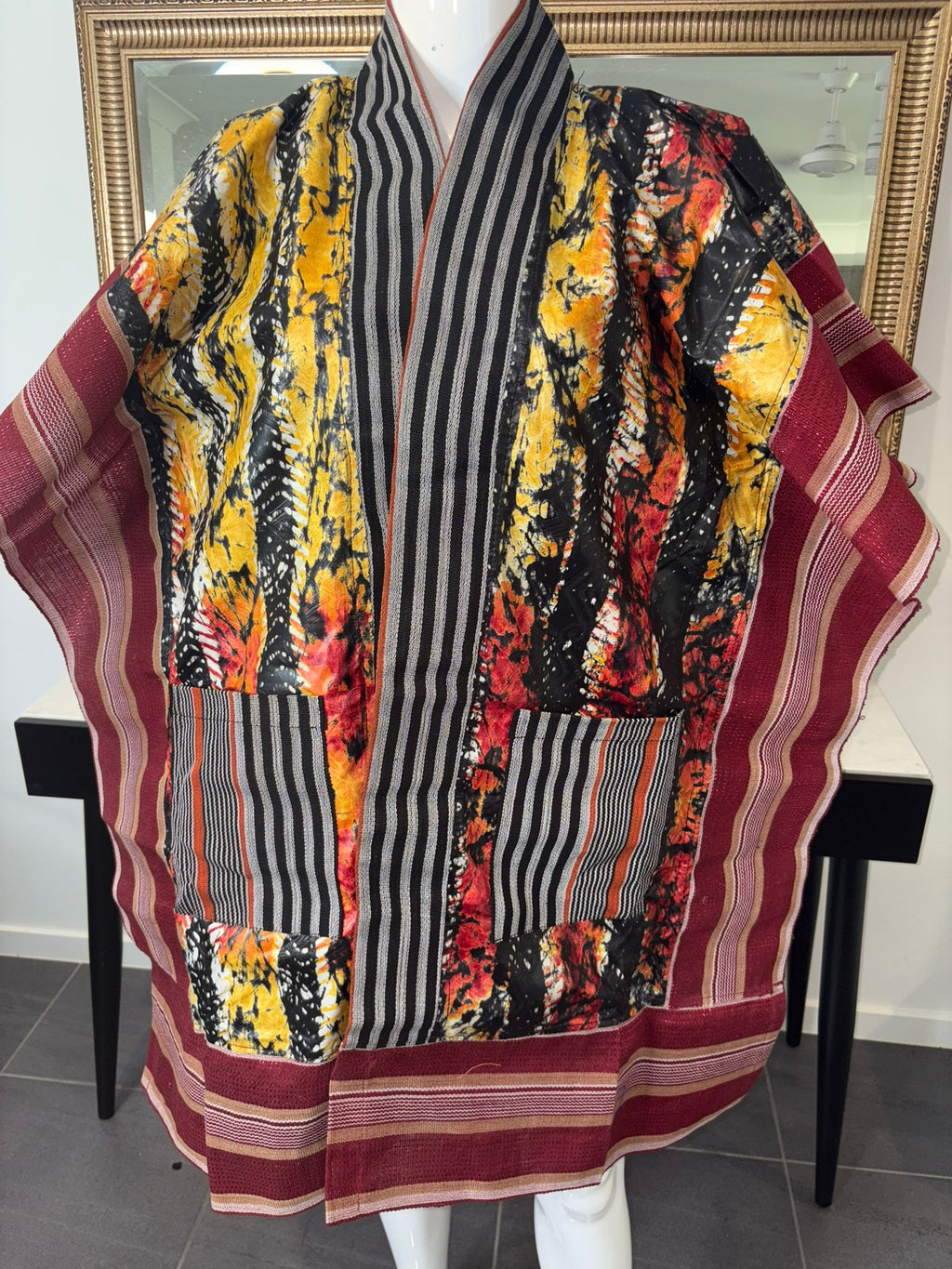 Adire kimono with ofi