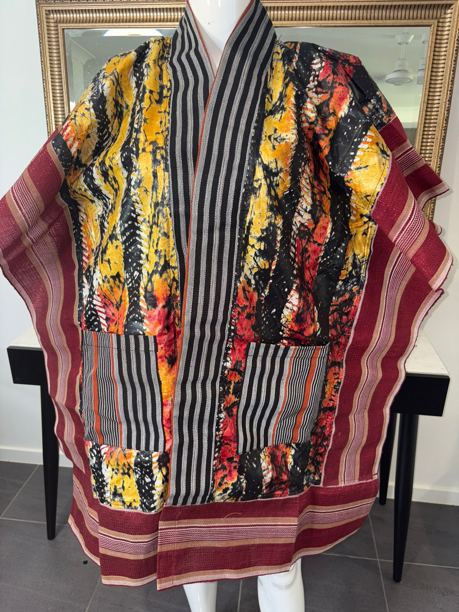 Adire kimono with ofi