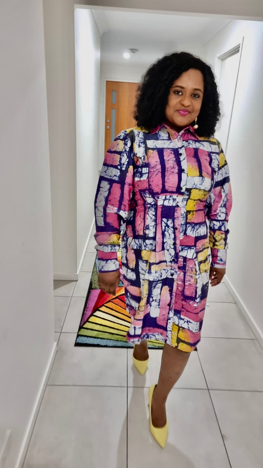 Adire Shirt dress