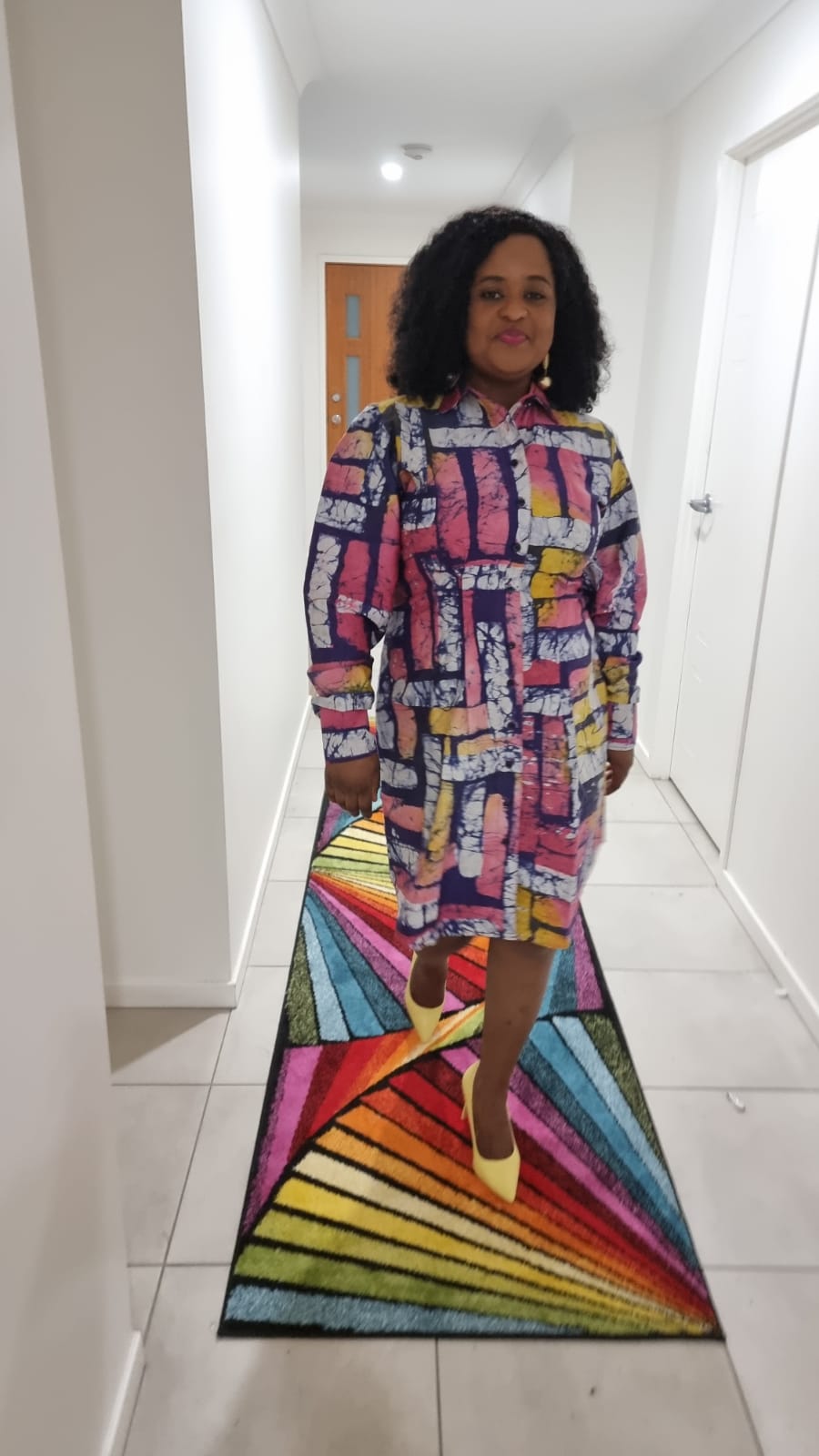 Adire Shirt dress