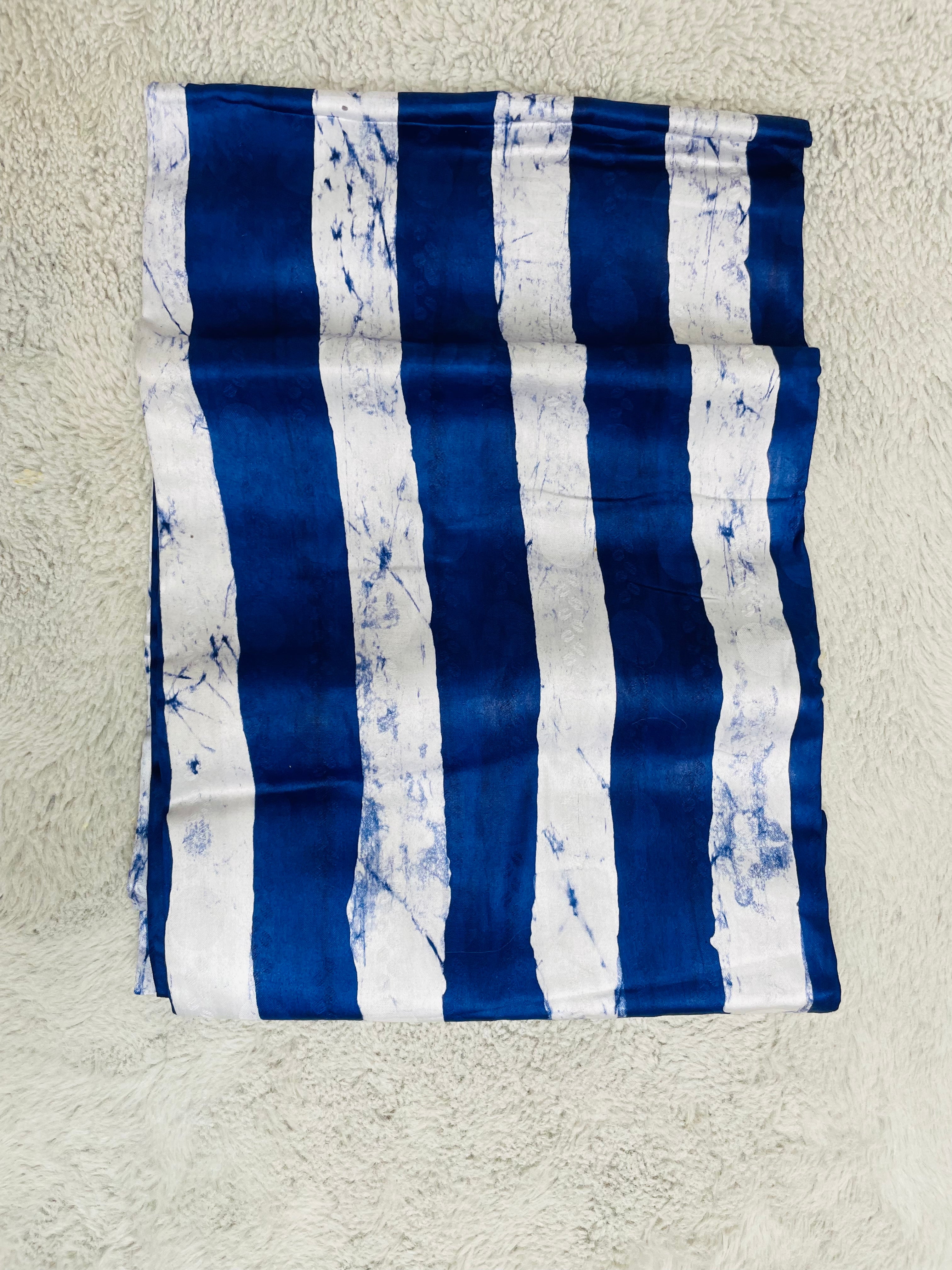Blue and white