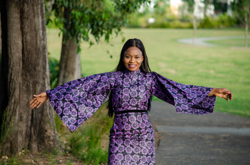 Purple petals dress