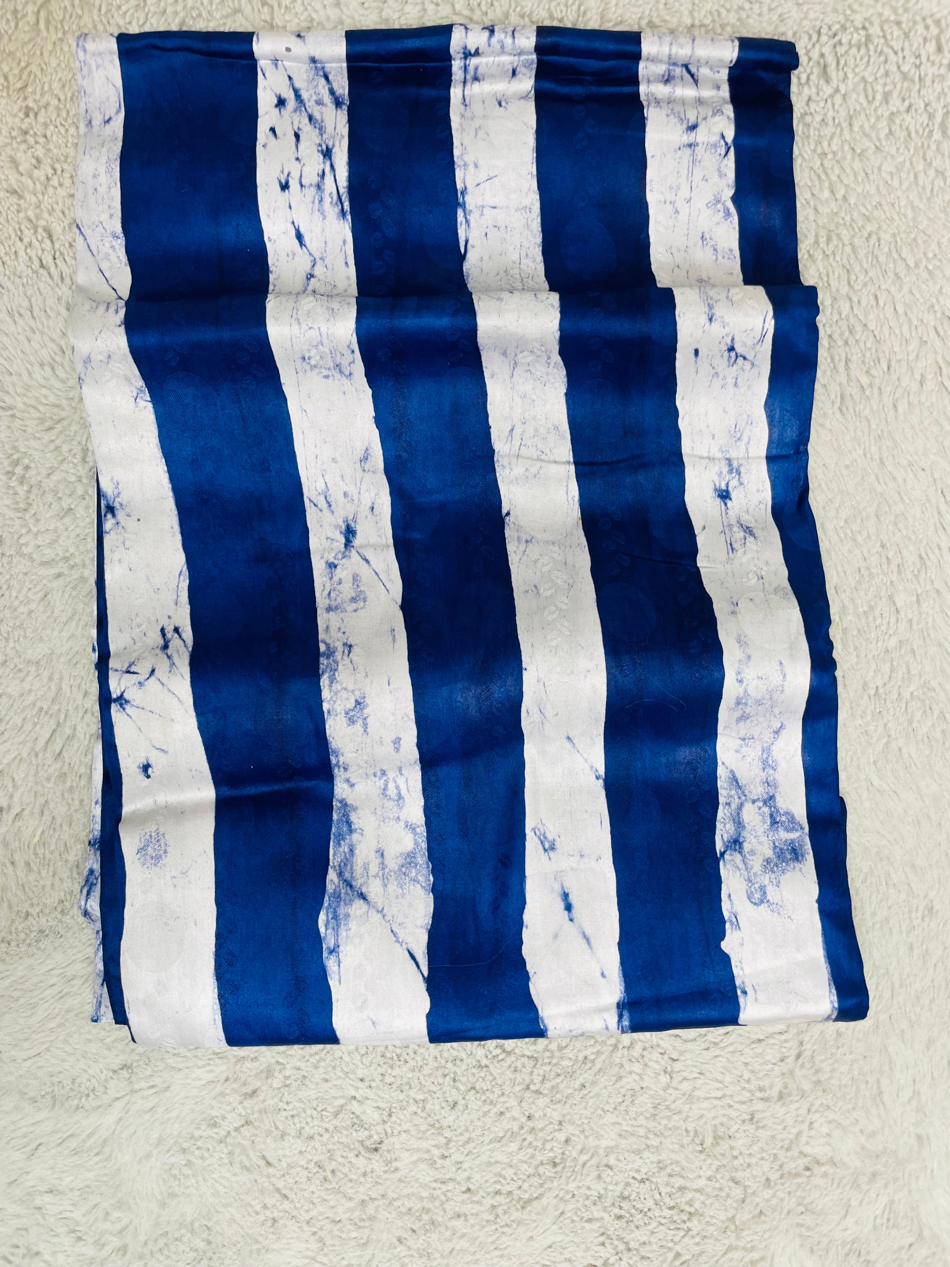 Blue and white