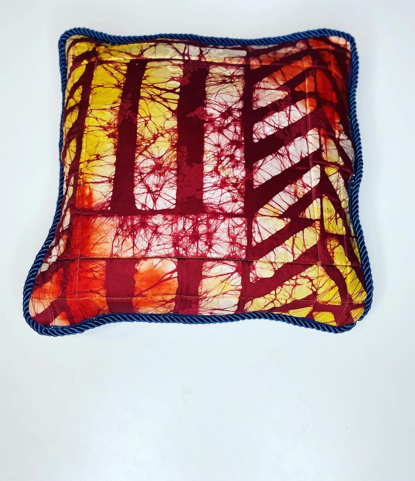 One side pillow with satin